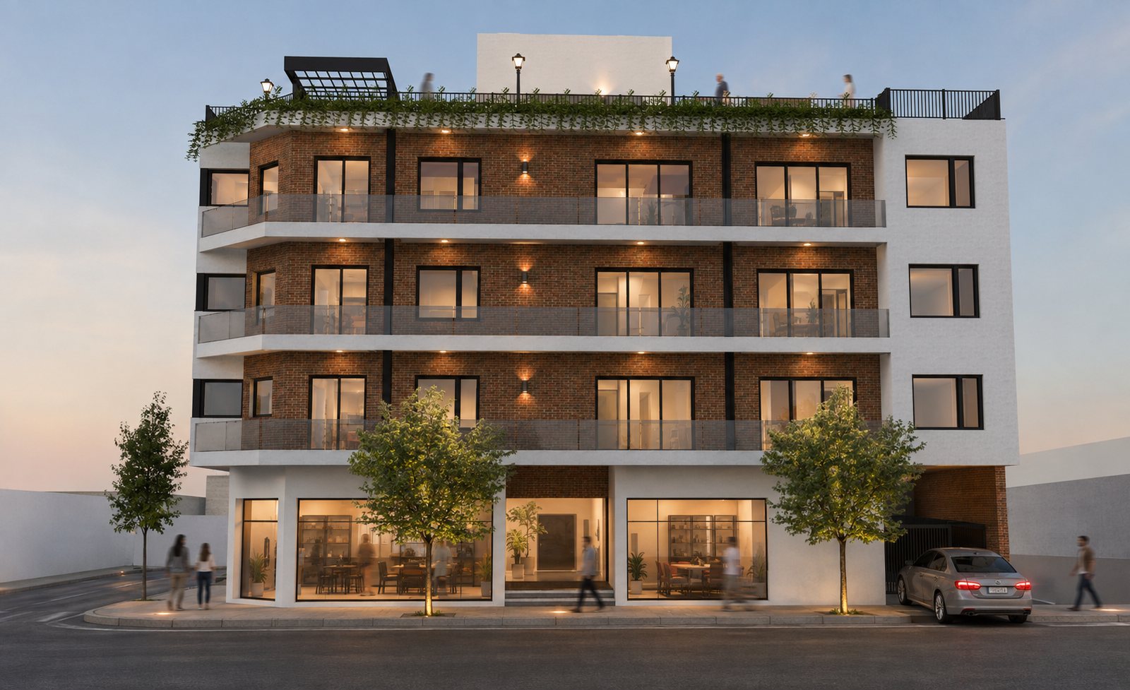 Frente de Roble 208 con locales comerciales en planta baja